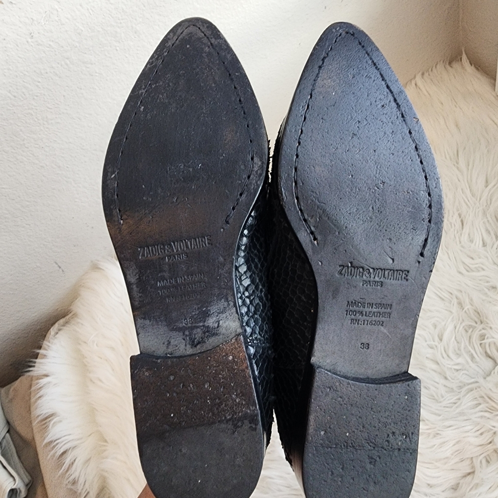 ZADIG & VOLTAIRE LEATHER ANKLE BOOTS WOMENS SIZE 38 - Picture 6 of 15
